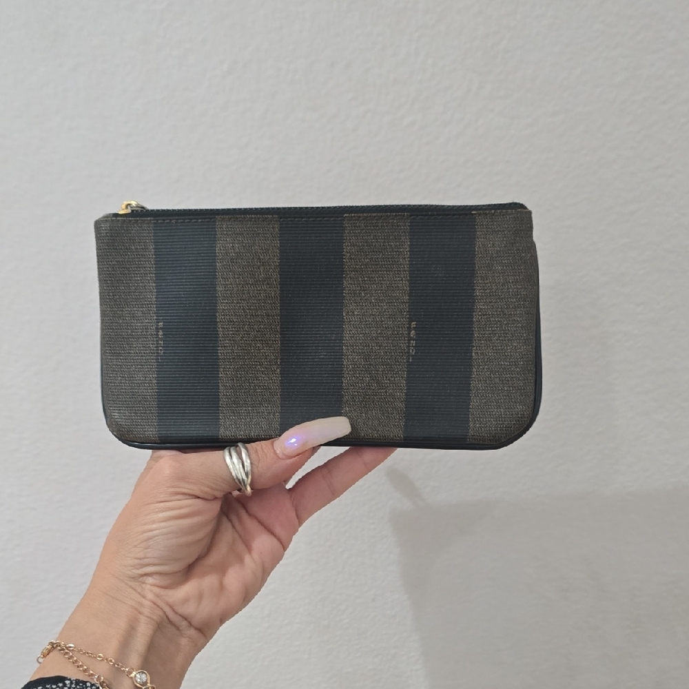 Fendi Black and Brown Striped Pouch - Picture 10 of 16